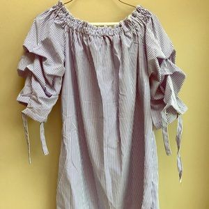 Adorable Blue and white stripe summer dress